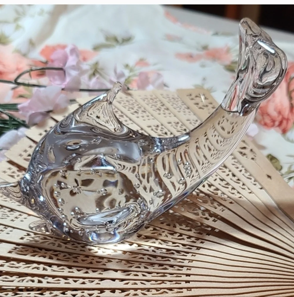 Elegant Glass Fish Figurine Dolphin Collectible
